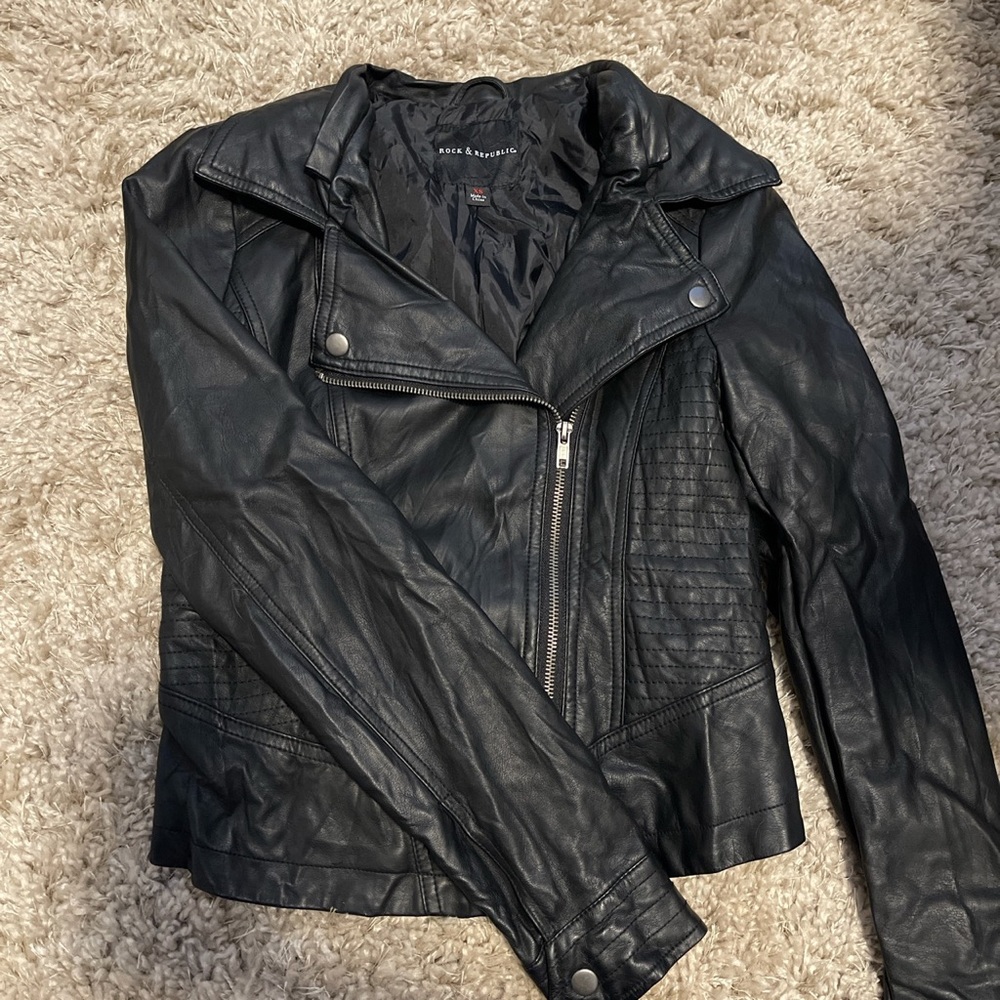 faux leather jacket